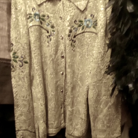 VINTAGE DOUBLE D RANCH WOMANS WESTERN BUTTON DOWN.BLOUSE. - Picture 1 of 8